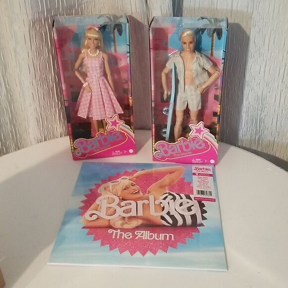 Barbie The Movie the album Vinyl Ken, Barbie Doll Set + 2 hotwheel UNOPENED New - Picture 2 of 16